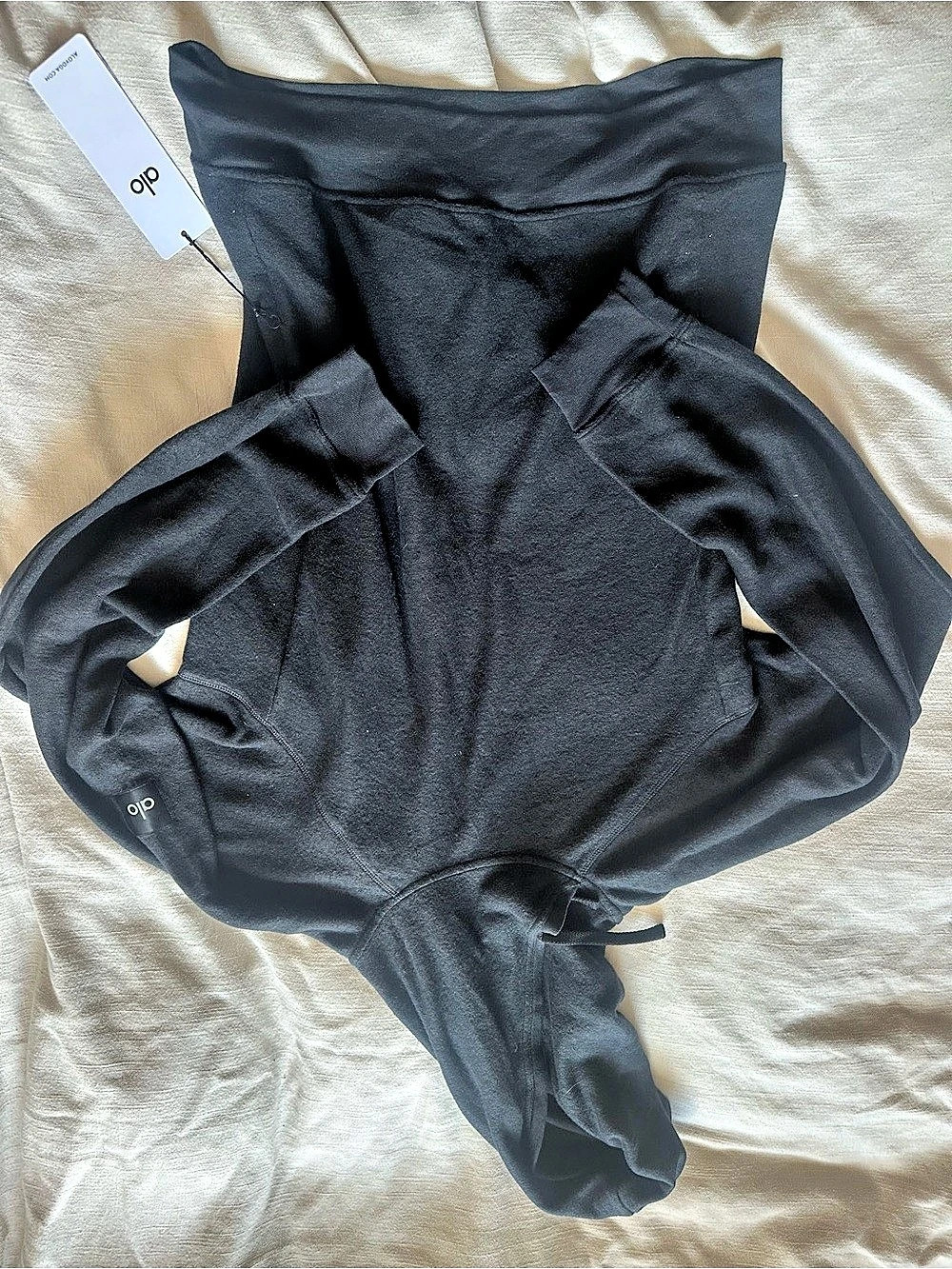 alo Black Long Sleeve Bodysuit Like New